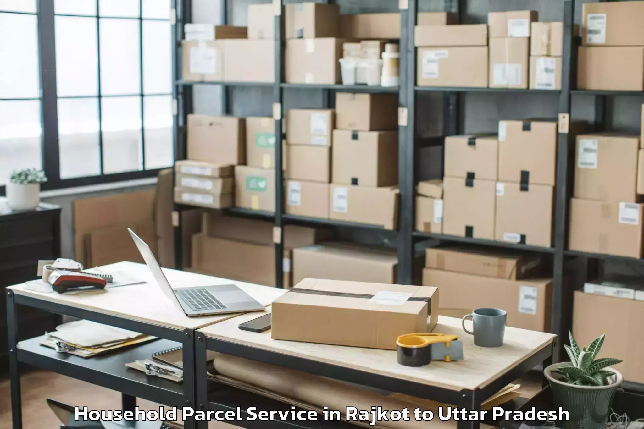 Get Rajkot to Hathras Household Parcel